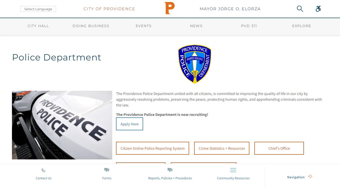 City of Providence Police Department - City of Providence